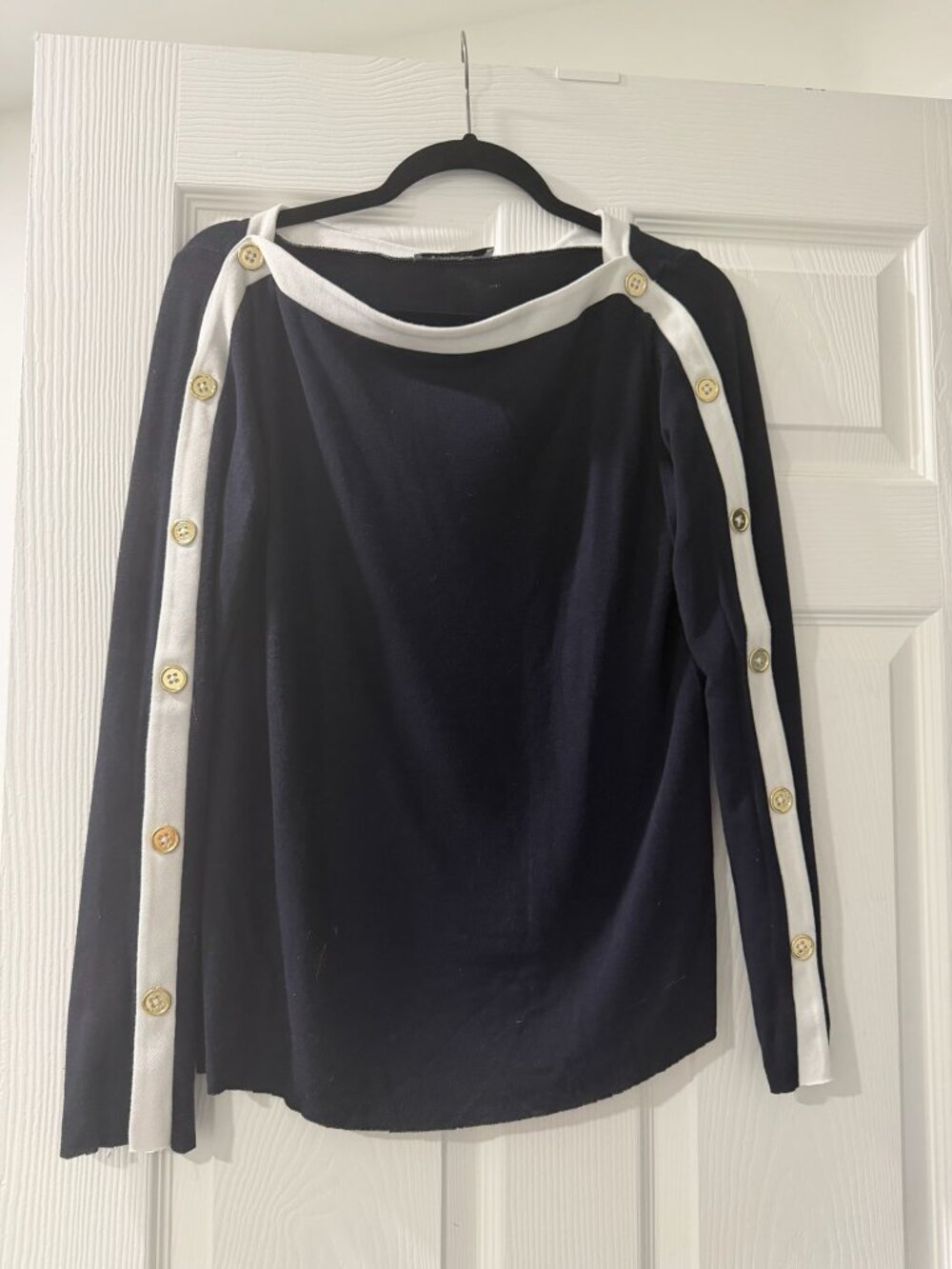 Bailey 44 Button Shoulder Long Sleeve Top Size L